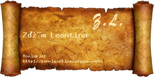 Zám Leontina névjegykártya